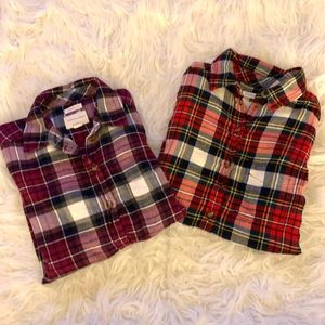 Womens 2 American Eagle ahh-mazingly soft Flannel boyfriend fit sz XS